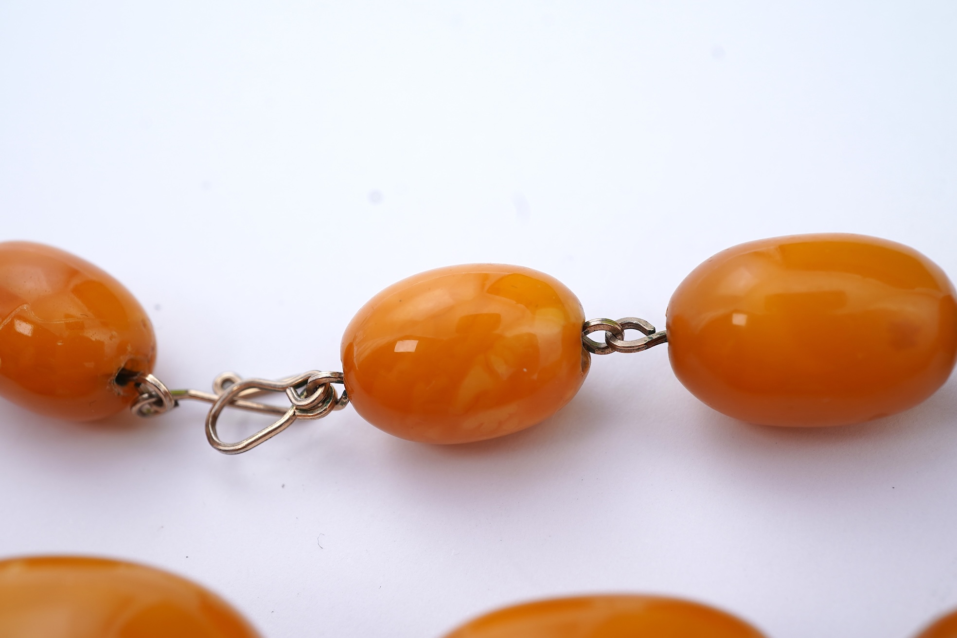 An amber necklace
